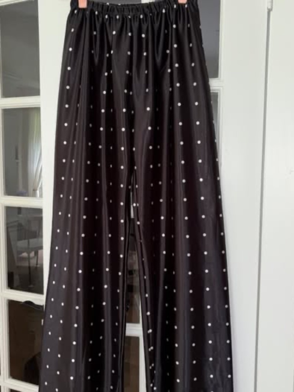 AMAZON black and white polka dot pants